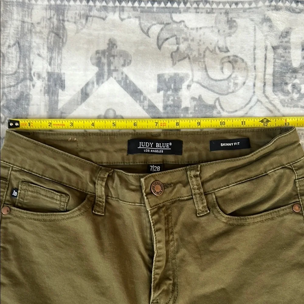 Judy Blue Olive Green Skinny Jeans Size 7/28 Style# JB88146 - Picture 10 of 12
